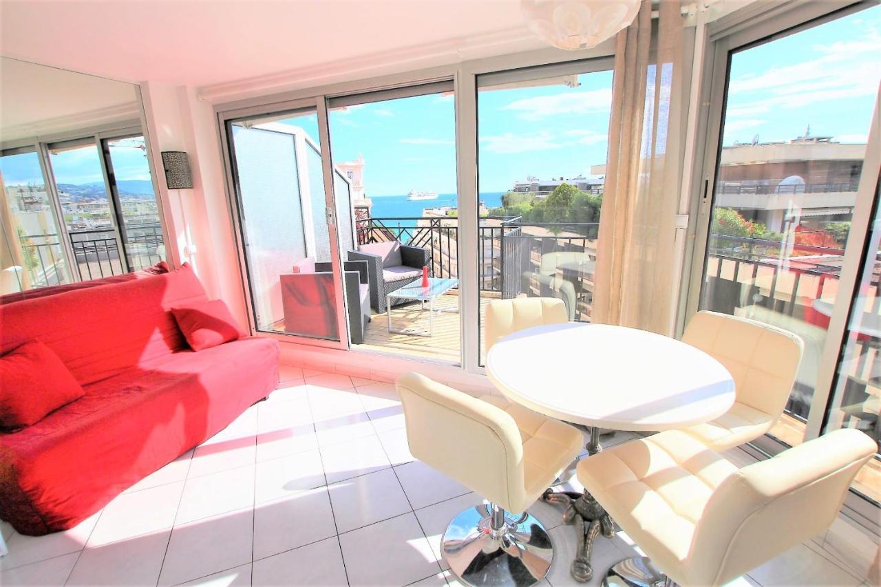 Nice Apartment Last Floor With Terrace And Clear View On The Sea Cannes Kültér fotó