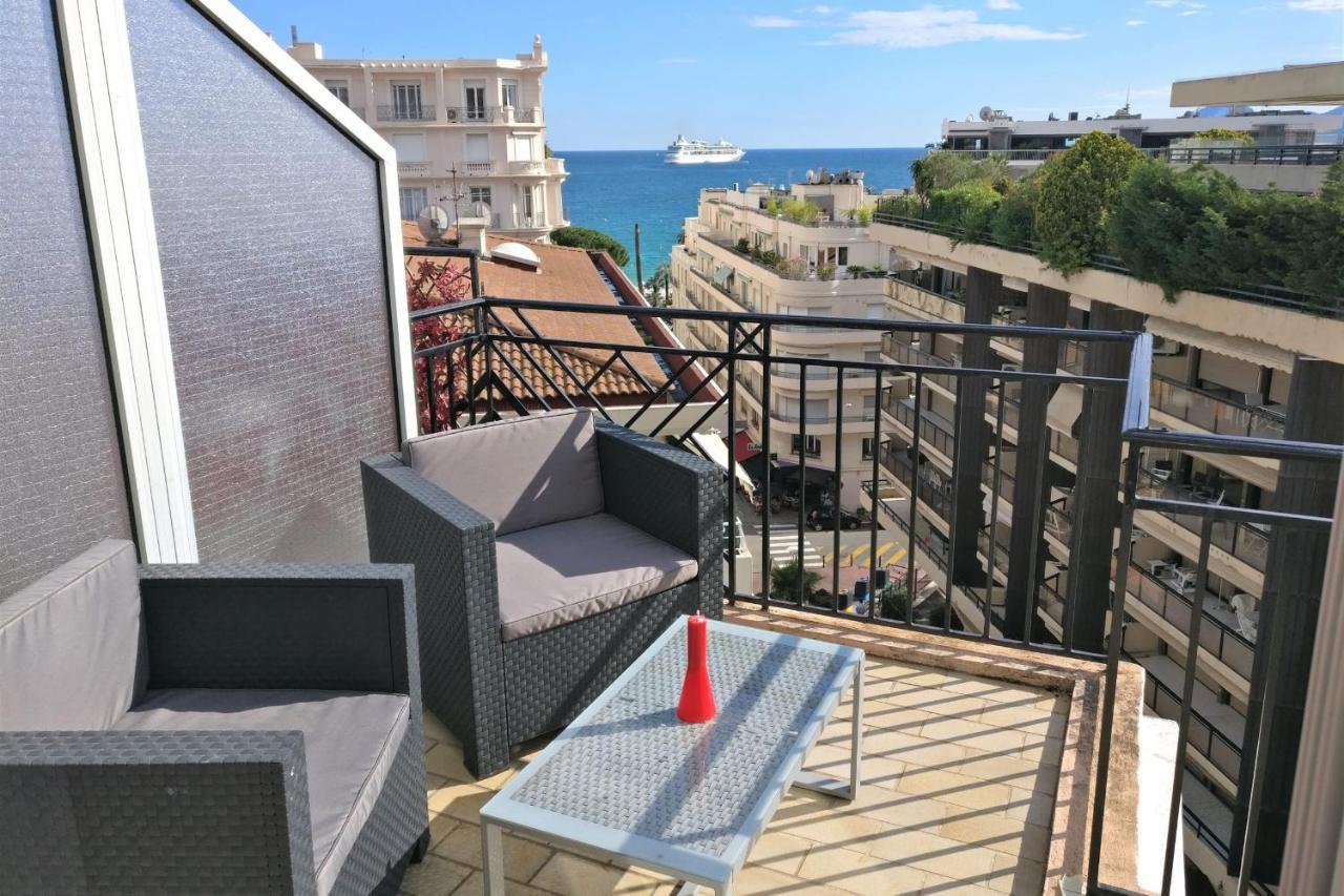 Nice Apartment Last Floor With Terrace And Clear View On The Sea Cannes Kültér fotó